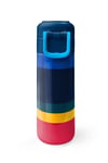 Coral High Kids Renkli Çizgi Desenli Pipetli ve Direkt İçim Çelik Termos 500 ml 38122