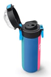 Coral High Kids Renkli Çizgili Desenli Pipetli ve Direkt İçim Çelik Termos 500 ml 31879
