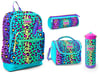 CORAL HİGH KİDS RENKLİ LEOPAR DESENLİ 650 ml ÇELİK TERMOSLU  4'LÜ OKUL ÇANTA SETİ 