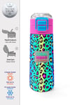 CORAL HİGH KİDS RENKLİ LEOPAR DESENLİ 500 ml ÇELİK TERMOSLU  4'LÜ OKUL ÇANTA SETİ 