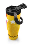 Coral High Kids Sarı Kırmızı 5 Yıldız Aslan Taraftar Desenli Pipetli ve Direkt İçim Çelik Termos 900 ml 38731