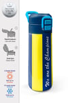 Coral High Kids Sarı Lacivert Çubuklu Pipetli ve Direkt İçim Çelik Termos 500 ml 31791