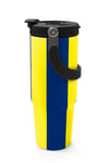 Coral High Kids Sarı Lacivert Çubuklu Pipetli ve Direkt İçim Çelik Termos 900 ml 38730