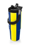 Coral High Kids Sarı Lacivert Çubuklu Pipetli ve Direkt İçim Çelik Termos 900 ml 38730