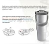 Coral High Kids Sarı Lacivert Çubuklu Pipetli ve Direkt İçim Çelik Termos 900 ml 38730
