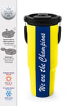 Coral High Kids Sarı Lacivert Çubuklu Pipetli ve Direkt İçim Çelik Termos 900 ml 38730