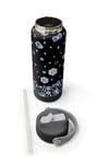 CORAL HİGH KİDS SİYAH AYICIK DESENLİ 650 ml ÇELİK TERMOSLU 4'LÜ OKUL ÇANTA SETİ 