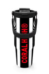Coral High Kids Siyah Beyaz Kartal Taraftar Desenli Pipetli ve Direkt İçim Çelik Termos 900 ml 38732