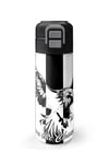 Coral High Kids Siyah Beyaz Kartal Taraftar Desenli Pipetli ve Direkt İçim Çelik Termos 500 ml 31789