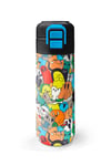 Coral High Kids Siyah Karikatür Çizgili Desenli Pipetli ve Direkt İçim Çelik Termos 500 ml 31990
