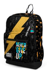 CORAL HİGH KİDS SİYAH NEVER GİVE UP DESENLİ 3'LÜ OKUL ÇANTA SETİ 