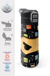 CORAL HİGH KİDS SİYAH NİNJA DESENLİ 500 ml ÇELİK TERMOSLU  4'LÜ OKUL ÇANTA SETİ