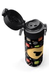 CORAL HİGH KİDS SİYAH NİNJA DESENLİ 500 ml ÇELİK TERMOSLU  4'LÜ OKUL ÇANTA SETİ