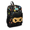 Coral High Kids Siyah Ninja Desenli Dört Bölmeli USB'li Okul Sırt Çantası 23285