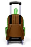 CORAL HİGH KİDS YEŞİL KAHVERENGİ HİGH CRAFT DESENLİ  650 ml TERMOSLU 3'LÜ ÇEKÇEKLİ OKUL ÇANTA SETİ