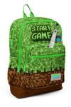CORAL HİGH KİDS YEŞİL KAHVERENGİ HİGH CRAFT DESENLİ 3'LÜ OKUL ÇANTA SETİ