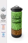 CORAL HİGH KİDS YEŞİL KAHVERENGİ HİGH CRAFT DESENLİ  650 ml TERMOSLU 3'LÜ ÇEKÇEKLİ OKUL ÇANTA SETİ
