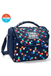 CORAL HİGH LACİVERT GEOMETRİK DESENLİ 3'LÜ OKUL ÇANTA SETİ