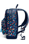 CORAL HİGH LACİVERT GEOMETRİK DESENLİ 3'LÜ OKUL ÇANTA SETİ