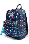 CORAL HİGH LACİVERT GEOMETRİK DESENLİ 3'LÜ OKUL ÇANTA SETİ