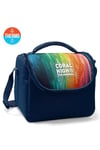 CORAL HİGH LACİVERT RENKLİ ÇİZGİLİ 500 ml ÇELİK TERMOSLU 4'LÜ OKUL ÇANTA SETİ 