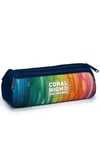 CORAL HİGH LACİVERT RENKLİ ÇİZGİLİ 500 ml ÇELİK TERMOSLU 4'LÜ OKUL ÇANTA SETİ 