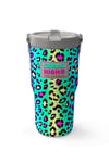 Coral High Renkli Leopar Desenli Katlanır Ağızlıklı Çelik Termos 600 ml 38911
