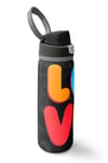 Coral High Renkli Love Desenli Pipetli ve Direkt İçim Çelik Termos 800 ml 38508