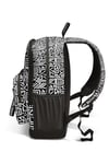 CORAL HİGH SİYAH BEYAZ GEOMETRİK DESENLİ 500 ml ÇELİK TERMOSLU 4'LÜ OKUL ÇANTA SETİ 