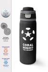 CORAL HİGH SİYAH FUTBOL DESENLİ 800 ml ÇELİK TERMOSLU 4'LÜ OKUL ÇANTA SETİ