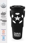 Coral High Siyah Futbol Desenli Pipetli ve Direkt İçim Çelik Termos 900 ml 38722