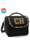 CORAL HİGH SİYAH LEOPAR CH HARF DESENLİ 3'LÜ OKUL ÇANTA SETİ 