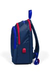Coral High Sport Lacivert Kırmızı Beş Bölmeli USB Şarjlı Kulaklık Çıkışlı Sırt Çantası +Kalem Çantası-(5561)