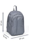 Coral High Sport Lacivert Kırmızı Beş Bölmeli USB Şarjlı Kulaklık Çıkışlı Sırt Çantası +Kalem Çantası-(5561)
