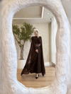 Chic Çift Pelerin Elbise