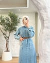 Denim Kemer Detaylı Elbise