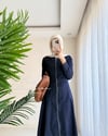 Fermuarlı Denim Elbise