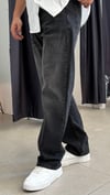 Erkek Baggy Fit Kot Pantolon Füme