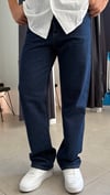 Erkek Baggy Fit Kot Pantolon Lacivert