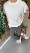 Erkek Boxy Fit T-Shirt Beyaz