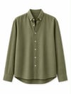 Erkek Oversize Basic Rahat Gömlek Haki