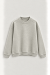 Erkek Oversize Boxy Fit Basic Sweatshirt Gri