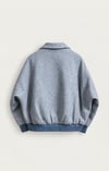 Erkek Oversize Dokulu Ceket Mavi