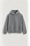Erkek Oversize Kapüşonlu Basic Sweatshirt Lacivert