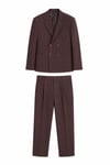 Erkek Oversize Kruvaze Modern Takım Elbise Kahverengi