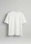 Erkek Oversize Premium Kumaş Basic T-Shirt Beyaz