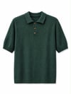 Erkek Relaxed Fit Polo Yaka Triko T-Shirt Yeşil