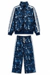 Mavi Oversize Desenli Takım