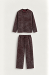 Oversize Asit Yıkamalı Takım Bordo