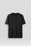 Oversize Triko Bisiklet Yaka Basic T-Shirt Siyah